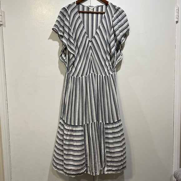 Caslon Dresses & Skirts - Striped V-Neck Dress